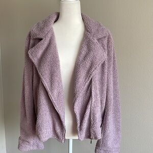 NEW Women's Lavender Sherpa Jacket Size XL